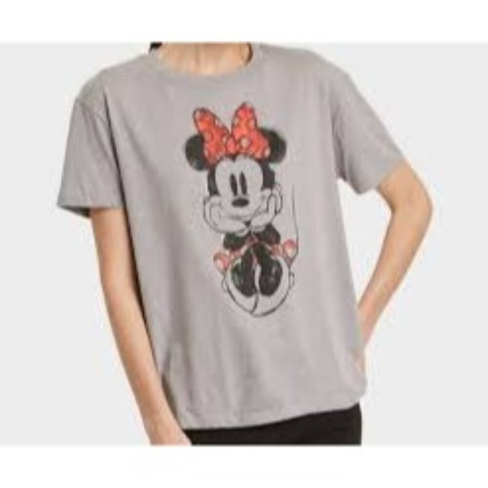 Disney Minnie Mouse Heather Soft Grey T-Shirt